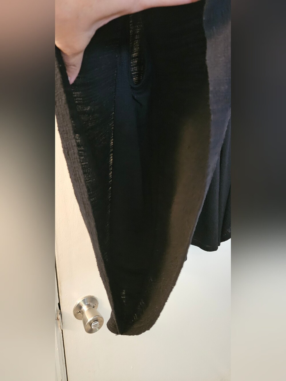 Lane Bryant Black Knit Poncho Top with Pintuck Detail - Picture 4 of 7